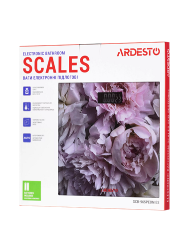 Cântar de podea Ardesto SCB-965PEONIES, Roz