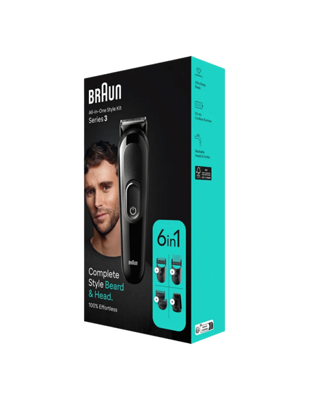 Trimmer pentru bărbați Braun MGK3420, Negru