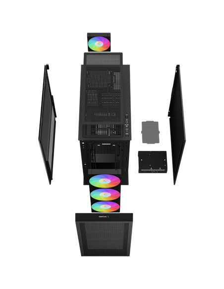Carcasă PC Deepcool CH560, Midi-Tower, Fără PSU, Negru