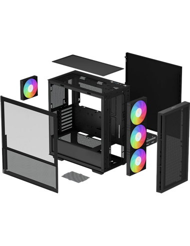 Компьютерный корпус Deepcool CH560, Midi-Tower, Без блока питания, Чёрный