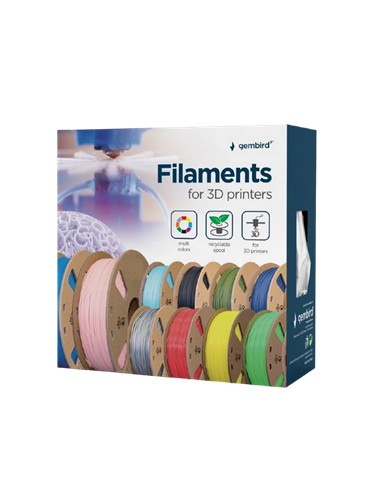 Filament pentru imprimantă 3D Gembird 3DP-PETG1.75-01-Y, PETG, Galben, 1.75 mm, 1kg