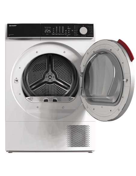 Uscător de rufe Sharp KD-NHL8S9GWC-EE, 8kg, Alb
