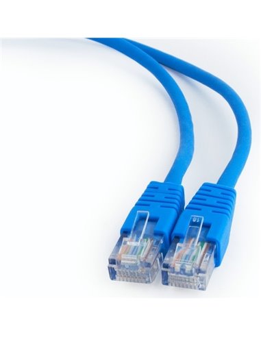 Patch cord Cablexpert PP12-0.25M/B, CAT5e UTP, 0,25m, Albastru