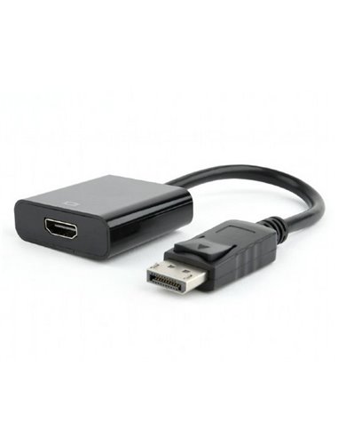 Видеоадаптер Cablexpert AB-DPM-HDMIF-002, DisplayPort (M) - HDMI (F), 0,1м, Чёрный