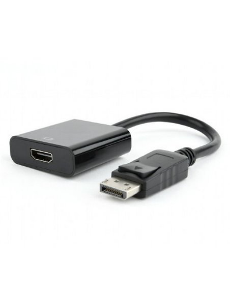 Видеоадаптер Cablexpert AB-DPM-HDMIF-002, DisplayPort (M) - HDMI (F), 0,1м, Чёрный