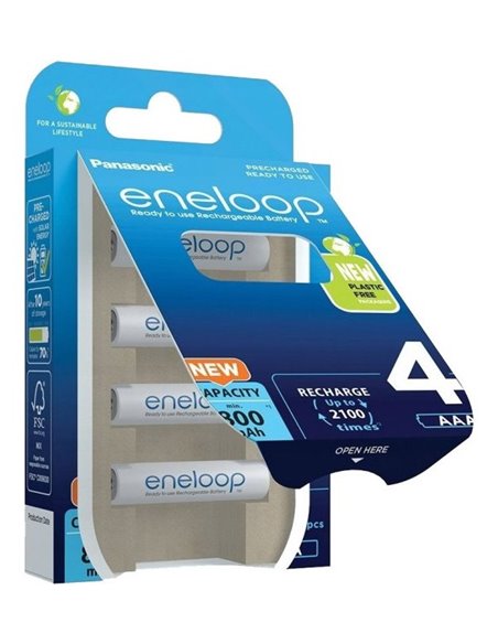 Acumulatori Panasonic BK-4MCDE/4BE, AAA, 800 mAh, 4 buc.
