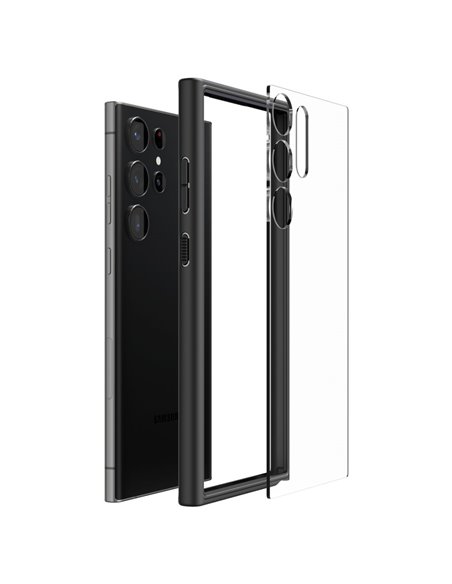 Husă Spigen Samsung S23 Ultra, Ultra Hybrid, Negru mat
