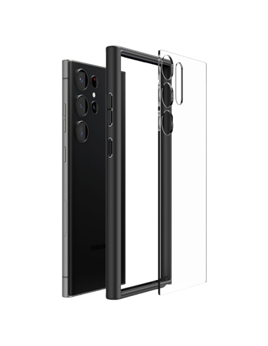Husă Spigen Samsung S23 Ultra, Ultra Hybrid, Negru mat