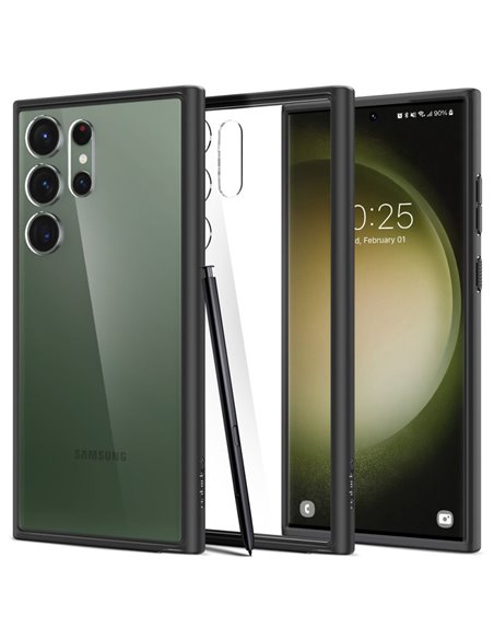 Husă Spigen Samsung S23 Ultra, Ultra Hybrid, Negru mat