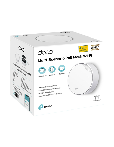 Router fără fir TP-LINK Deco X50-PoE(1-pack), , Alb