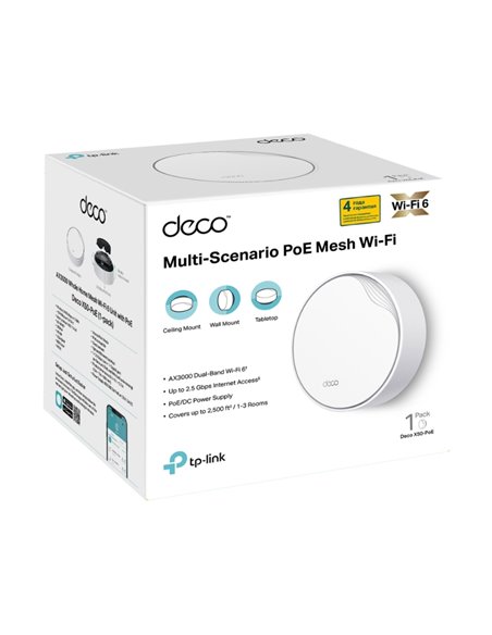 Беспроводной маршрутизатор TP-LINK Deco X50-PoE(1-pack), , Белый