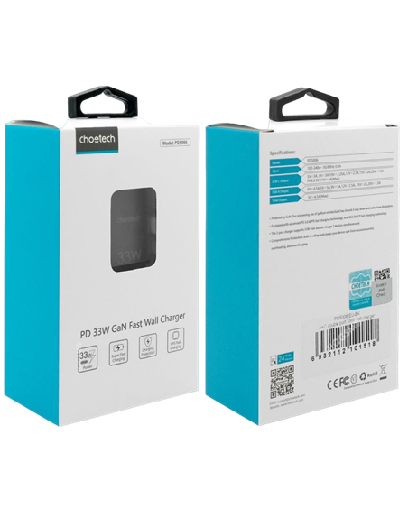 Încărcător Choetech PD5006-BK, 33W, Negru