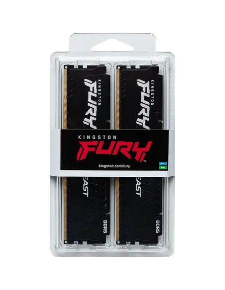 Memorie RAM Kingston FURY Beast, DDR5 SDRAM, 5600 MHz, 128GB, KF556C36BBEK2-128