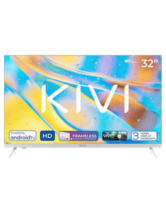 32" LED SMART Телевизор KIVI 32H760QW, 1366x768 HD, Android TV, Белый