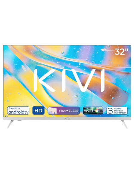 32" LED SMART TV KIVI 32H760QW, 1366x768 HD, Android TV, Alb