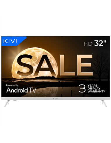 32" LED SMART Телевизор KIVI 32H760QW, 1366x768 HD, Android TV, Белый