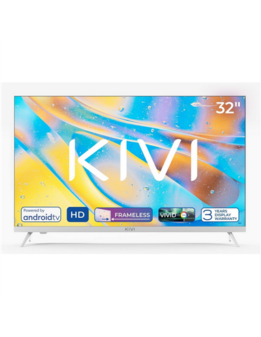 32" LED SMART TV KIVI 32H760QW, 1366x768 HD, Android TV, Alb