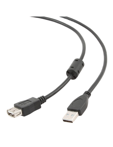 Удлинитель Cablexpert CCF-USB2-AMAF-6, USB Type-A (M)/USB Type-A (F), 1,8м, Чёрный
