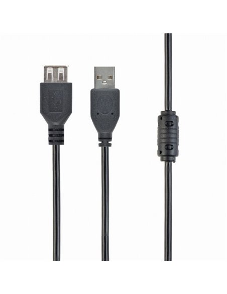 Удлинитель Cablexpert CCF-USB2-AMAF-6, USB Type-A (M)/USB Type-A (F), 1,8м, Чёрный
