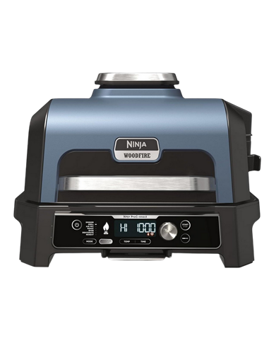 Grătar electric Ninja Woodfire Pro Connect XL, 1700W, Albastru | Negru