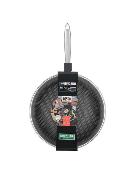 Сковорода WOK RESTO 95349, 28см, Нержавеющая сталь