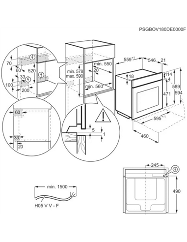 Cuptor Electric AEG OS6CB531AB, Negru