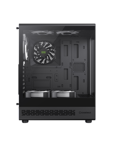 Carcasă PC Gamemax Vista COC AB, Midi-Tower, Fără PSU, Negru