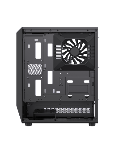 Carcasă PC Gamemax Vista COC AB, Midi-Tower, Fără PSU, Negru