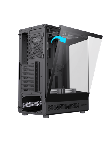Компьютерный корпус Gamemax Vista COC AB, Midi-Tower, Без блока питания, Чёрный