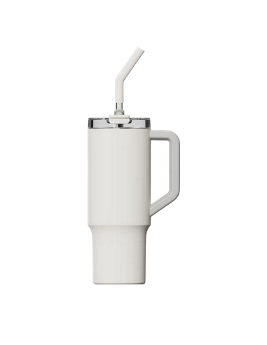 Cană termos Xiaomi Straw Mug, 1L, Alb
