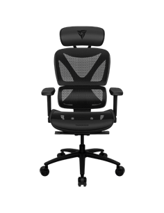 Scaun Gaming ThunderX3 XTC, Plasă Respirabilă, PU Piele, Negru