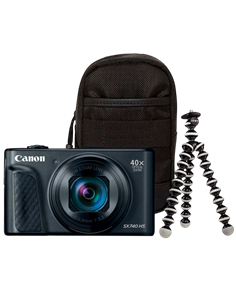 Компактный фотоаппарат Canon PowerShot SX740 HS Lite Edition Travel Kit, Черный