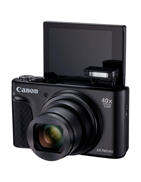 Aparat Foto Compact Canon PowerShot SX740 HS Lite Edition Travel Kit, Negru Aparat Foto Compact Canon PowerShot SX740 HS Lite Edition Travel Kit, Negru