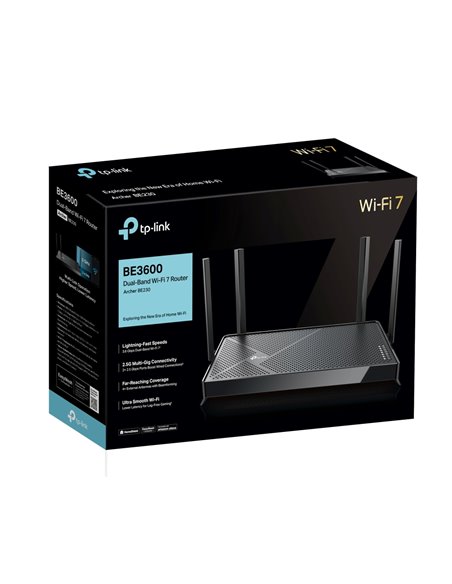 Wi-Fi Router TP-LINK Archer BE230/ AX3600 Dual Band / Wi-Fi7 / 2.5Gigabit / 4 external antennas Wi-Fi Router TP-LINK Archer BE230/ AX3600 Dual Band / Wi-Fi7 / 2.5Gigabit / 4 external antennas