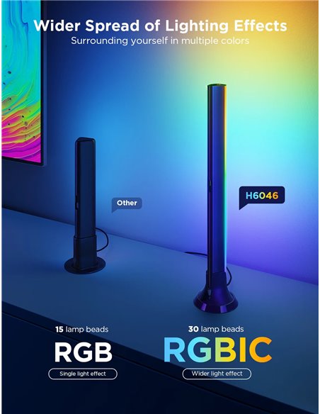 Banda LED pentru TV Govee TV Backlight 3 Lite Kit t (55”-65” + Light Bars 40”-70”) Banda LED pentru TV Govee TV Backlight 3 Lite Kit t (55”-65” + Light Bars 40”-70”)