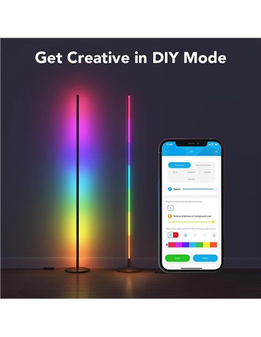 Торшер GOVEE RGBICW Floor Lamp, Wi-Fi + BT, Multicolor + Extra White LEDs