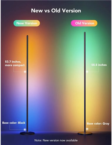 Торшер GOVEE RGBICW Floor Lamp, Wi-Fi + BT, Multicolor + Extra White LEDs