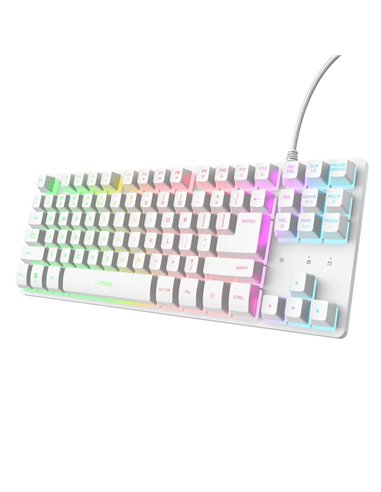 Игровая клавиатура Trust GXT 833W Thado TKL, USB, White