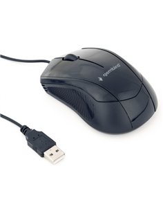 Gembird MUS-3B-02, Optical Mouse, 3-button, 1000dpi, USB, 1.35m cable, Black 2