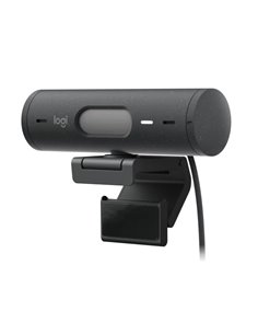 Веб-камера Logitech Brio 500 / 1080p / auto light correction / 4MP / stereo mic / USB-C / Graphite 2