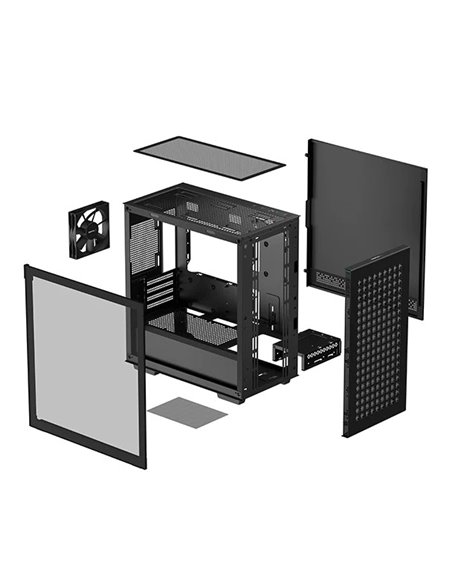 Carcasa DEEPCOOL CH370 / w/oPSU / Side-Window / 1x120mm / ATX / Black