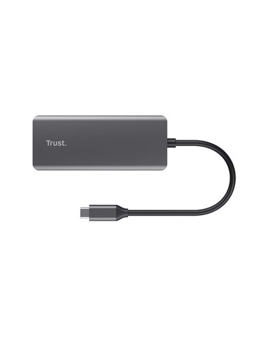 Многопортовый Адаптер Trust Dalyx/ USB-C/ 2xUSB-A/ 2xUSB-C/ HDMI/ RJ45/ SD
