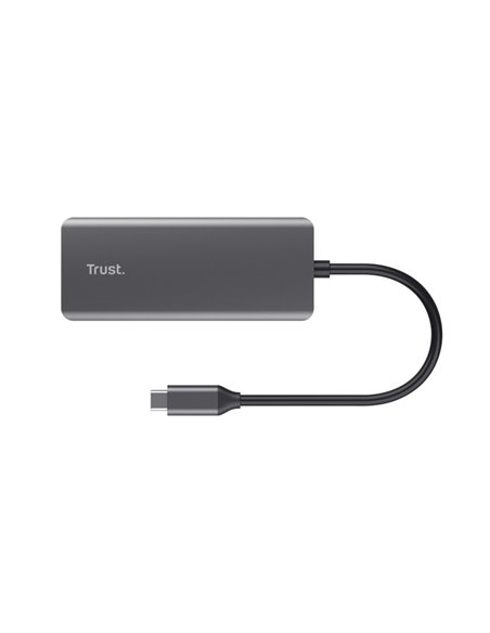 Многопортовый Адаптер Trust Dalyx/ USB-C/ 2xUSB-A/ 2xUSB-C/ HDMI/ RJ45/ SD