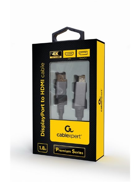 Cablu DP-HDMI Cablexpert CC-DP-HDMI-4K-6, 1.8m