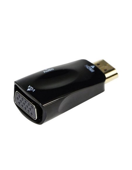Adapter HDMI-VGA - Gembird A-HDMI-VGA-02, HDMI to VGA and audio adapter, single port, Converts digital HDMI input (19 pin ...