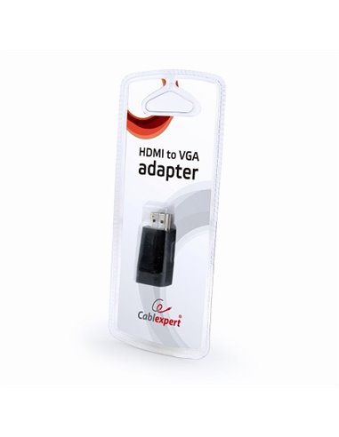 Adapter HDMI-VGA - Gembird AB-HDMI-VGA-001, HDMI to VGA adapter, Converts digital HDMI input (19 pin male, v.1.4) into analo...