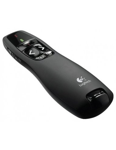 Presenter Logitech Wireless R400, Red laser pointer, Intuitive slideshow controls , Up to 15-meter range, Battery indicator