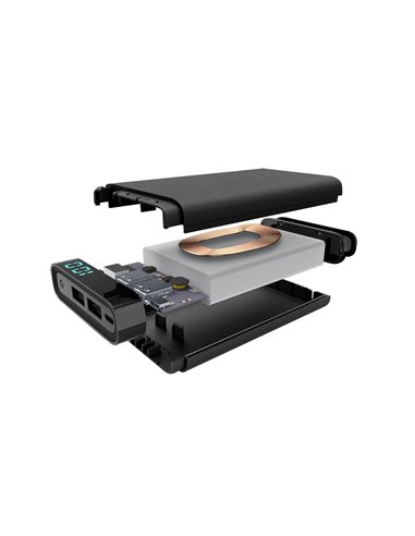 Портативное зарядное устройство Cellularline FreePower MANTA 8000 Wireless, 8мА·ч, Чёрный