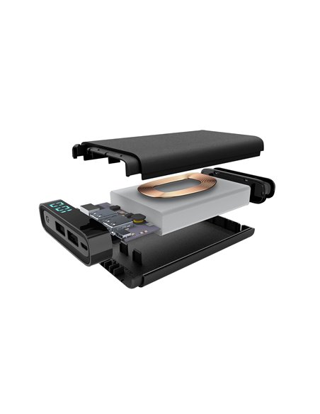 Acumulator extern Cellularline FreePower MANTA 8000 Wireless, 8mAh, Negru