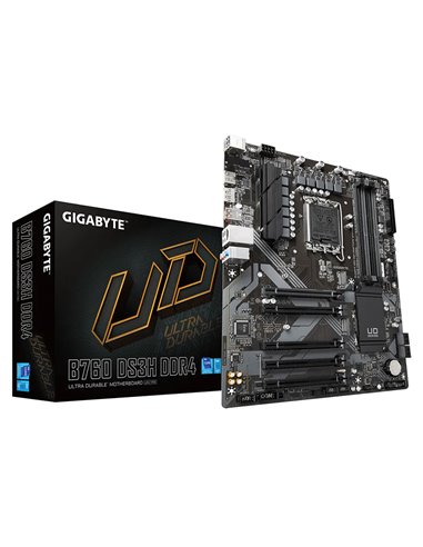 Материнская плата Gigabyte B760 DS3H DDR4, LGA1700, Intel B760, ATX